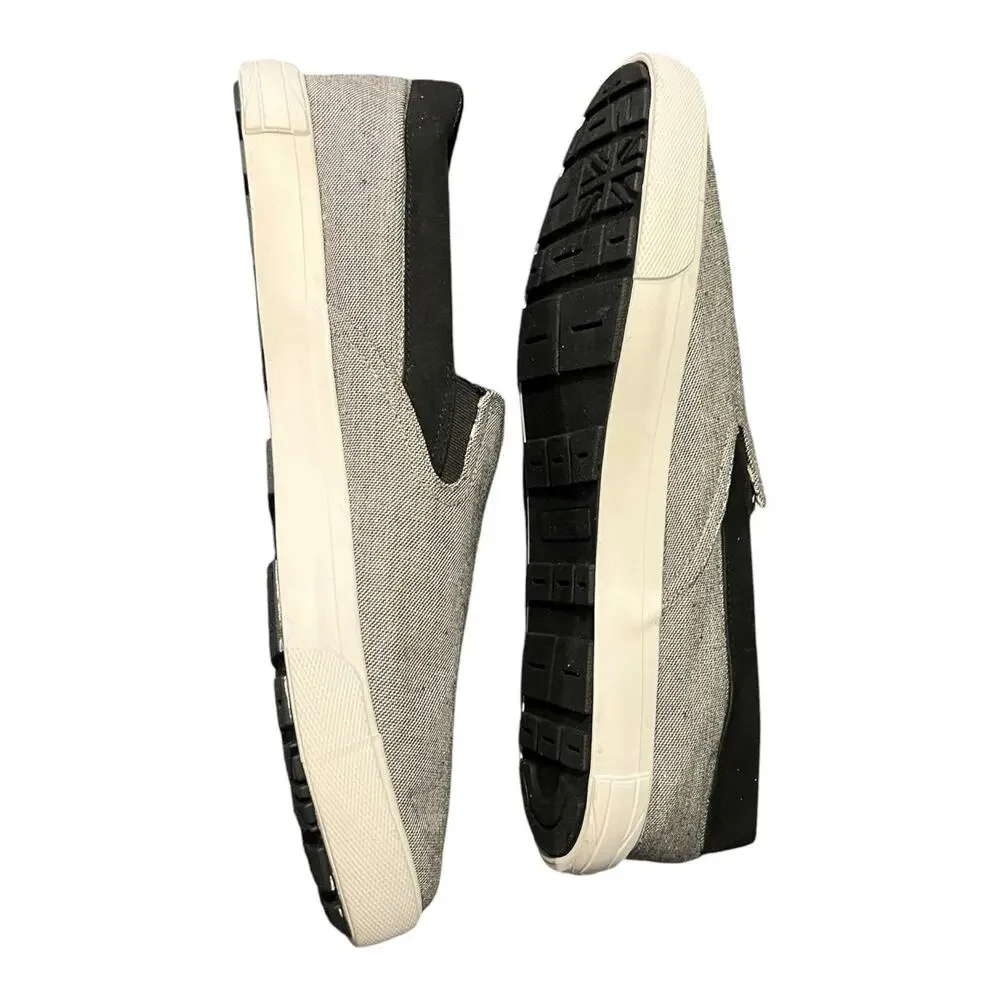 Ben Sherman Men's Percy Slip-On Sneakers Gray Canvas Men’s Size 13